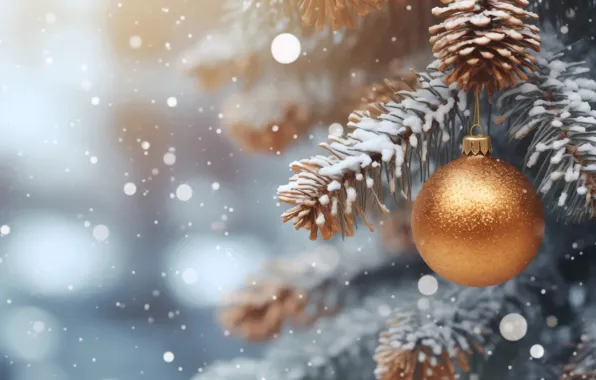 Картинка украшения, фон, шары, елка, Новый Год, Рождество, new year, happy