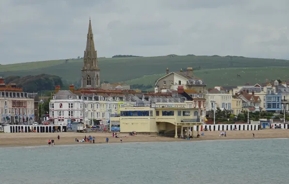 Beach, Water, England, Britain, View, Building, United Kingdom, Travel
