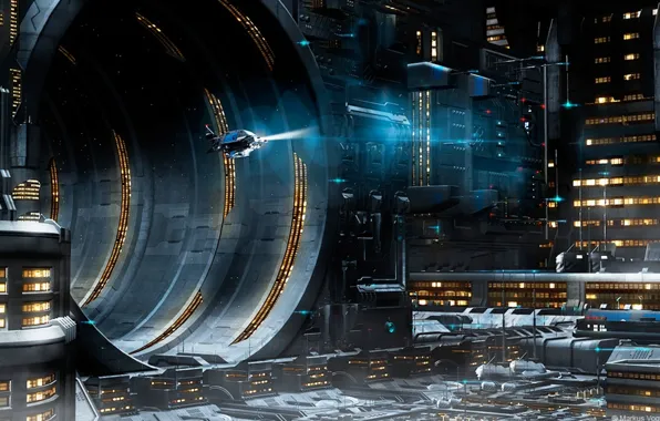 Город, прибытие, луч света, Passage, Neo Tokyo VI