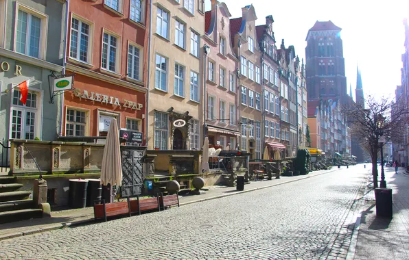 Street, building, gdansk