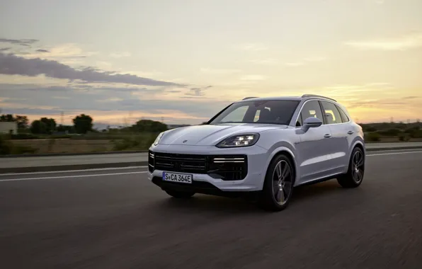 Картинка Porsche, Cayenne, drive, Porsche Cayenne Turbo E-Hybrid