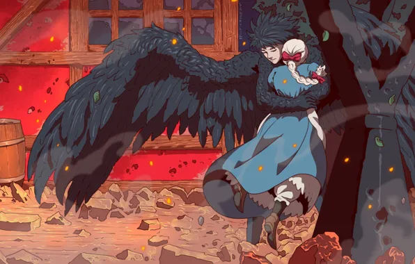 Бомба, маг, Софи, Howl's Moving Castle, Ходячий Замок Хаула, Хаул, Sophie Hatter