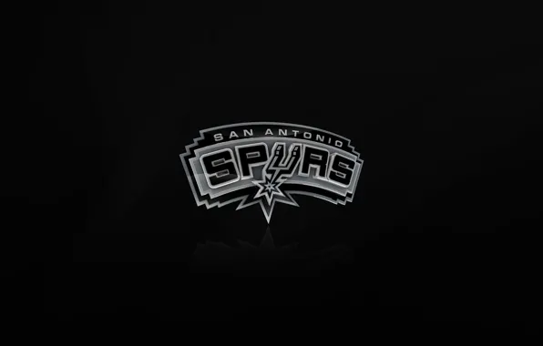 Картинка Черный, Серый, Баскетбол, Фон, Логотип, NBA, San Antonio Spurs, Сан Антонио