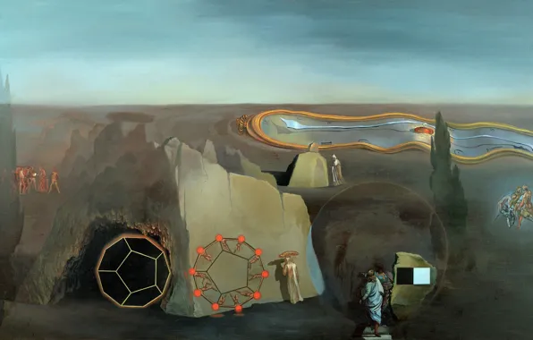 Сюрреализм, картина, Сальвадор Дали, Salvador Dali, В Поисках Четвертого Измерения