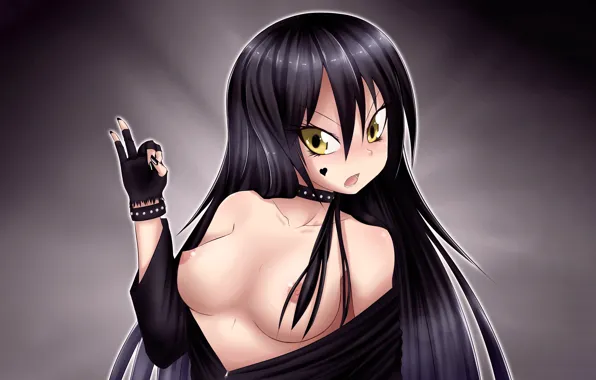 Girl, sexy, erect nipples, long hair, nipples, boobs, anime, beautiful