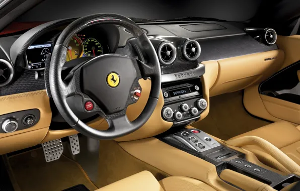 Картинка феррари, салон, GTB, Ferrari 599