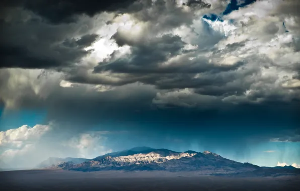Картинка небо, облака, горы, пустыня, Пейзажи, штормы, las vegas, лас вегас