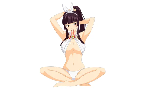 Girl, sexy, cleavage, long hair, boobs, anime, beautiful, pretty
