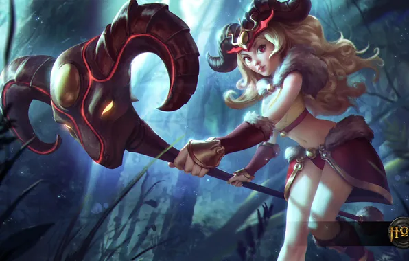 Девочка, посох, Pearl, Heroes of Newerth, Aries, zodiac