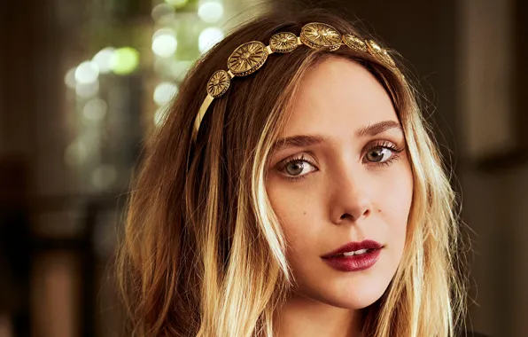 Картинка глаза, взгляд, девушка, лицо, портрет, актриса, Elizabeth Olsen