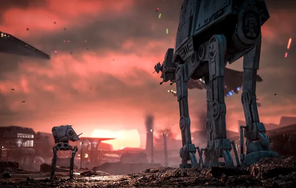 Игры, Electronic Arts, AT-AT, DICE, AT-ST, star wars battlefront