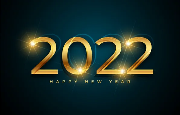 Фон, золото, цифры, Новый год, golden, new year, happy, decoration