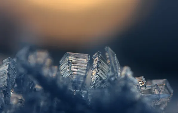 Лёд, кристалы, минерал, Icy