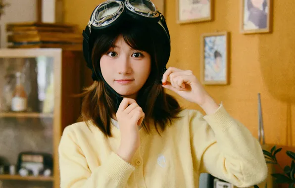 Beautiful, Asian, Model, Smile, Woman, Cute, Pretty, Helmet