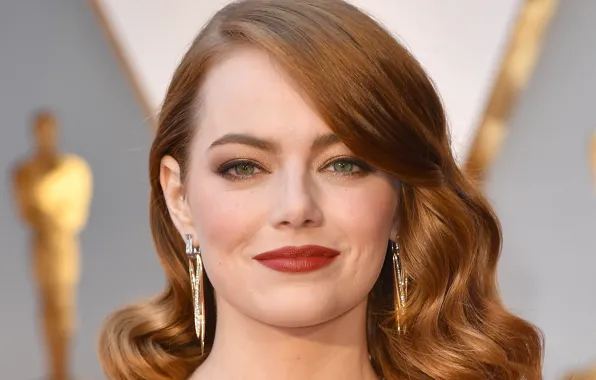 Взгляд, портрет, макияж, актриса, hair, Emma Stone, Эмма Стоун