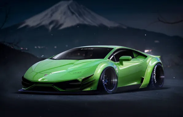 Картинка Lamborghini, Power, Green, Tuning, Performance, Supercar, Liberty, Huracan