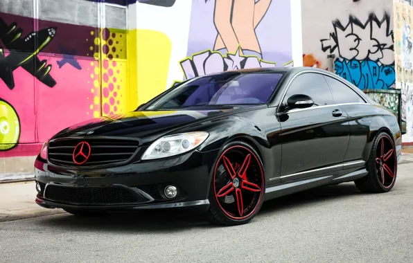 Mercedes, wheels, with, and, custom, color, full, brake