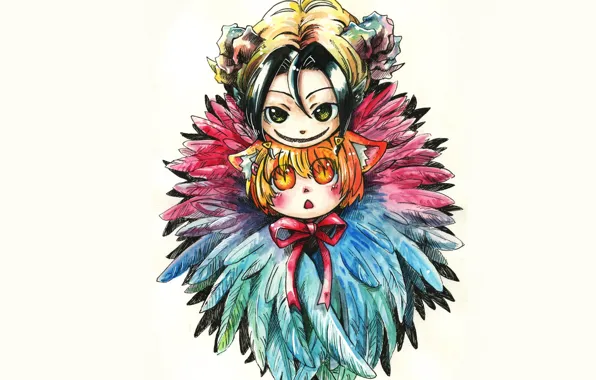 Аниме, демон, арт, majin tantei nougami neuro, neuro nougami, Яко, Нейро
