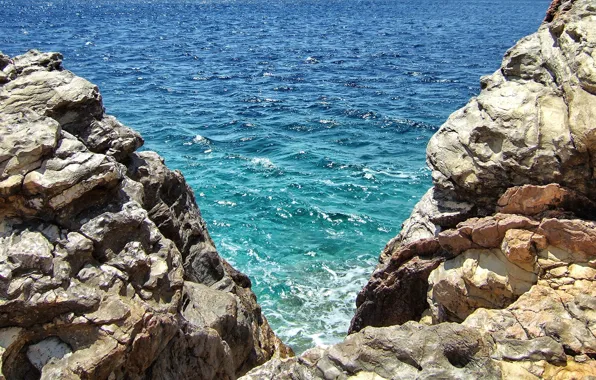Скалы, rocks, Эгейское море, Aegean Sea