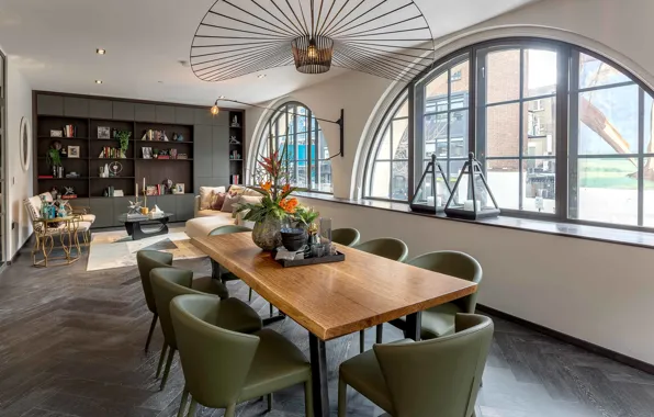 Дизайн, стиль, Лондон, интерьер, гостиная, London, столовая, Surrey