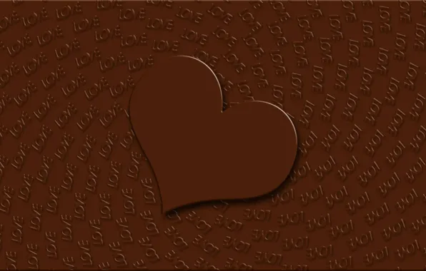 Любовь, фон, праздник, обои, сердце, Шоколад
