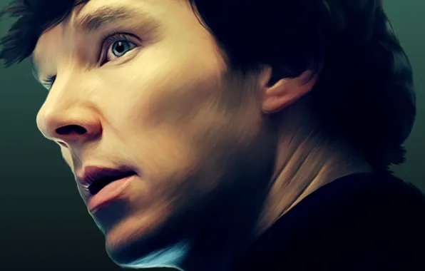 Взгляд, живопись, Шерлок Холмс, Бенедикт Камбербэтч, Benedict Cumberbatch, Sherlock, Sherlock BBC, Sherlock (сериал)