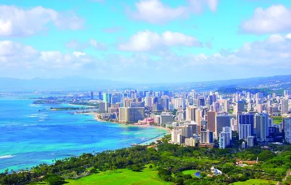 Город, Honolulu, Гаваи