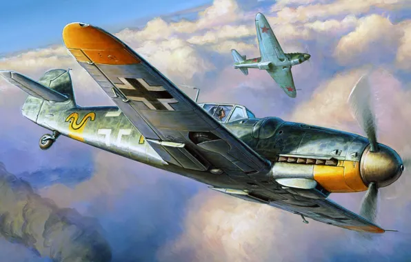 Messerschmitt, Люфтваффе, одномоторный поршневой истребитель-низкоплан, BF109 G-6