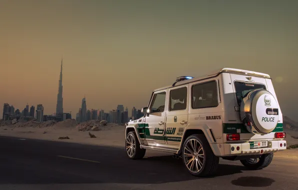 Картинка Mercedes-Benz, Brabus, Car, Dubai, Police, AMG, G63