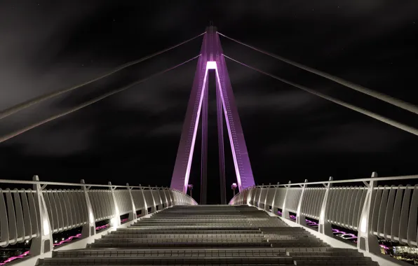 Taiwan, Taipei, purple bridge