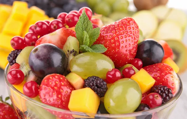 Картинка ягоды, фрукты, fresh, десерт, fruits, berries, фруктовый салат, salad