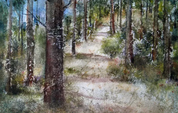 Картинка лес, природа, картина