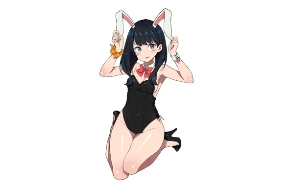 Girl, sexy, cleavage, long hair, boobs, anime, blue eyes, beautiful