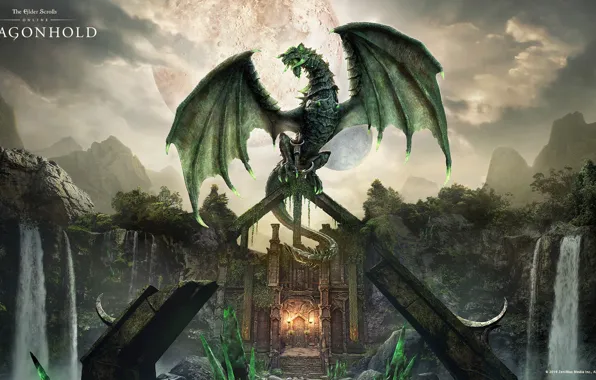 Дракон, Dragon, The Elder Scrolls Online, tes online, THE ELDER SCROLLS ONLINE: DRAGONHOLD, Каалгронтиид