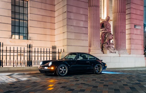 Картинка car, 911, Porsche, black, 964, Theon Design Porsche 911