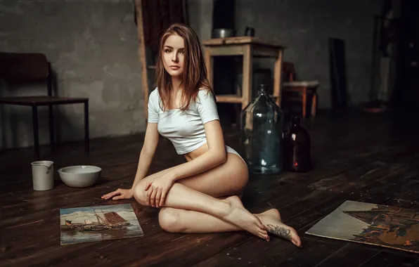Девушка, Тело, Картина, Ножки, Василиса Саровская