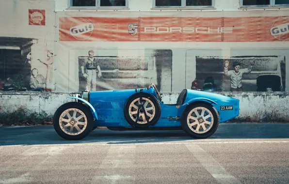 Bugatti, racing car, profile, Bugatti Type 35, Type 35, iconic