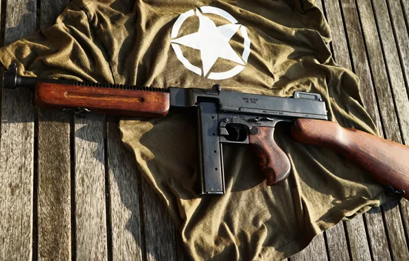 Картинка фон, США, Пистолет-пулемёт, Томпсона