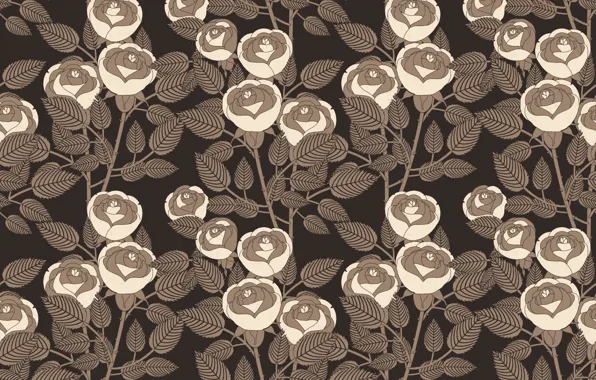 Фон, розы, текстура, Background, Pattern