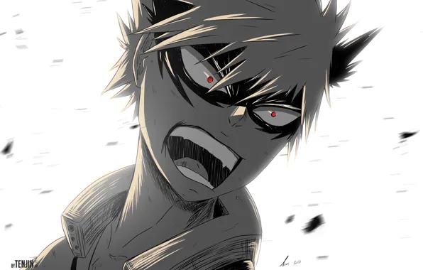 Маска, парень, крик, Моя геройская академия, Boku No Hero Academia, Бакуго Катсуки