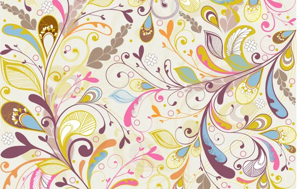 Цветы, текстура, background, floral, Multicolor