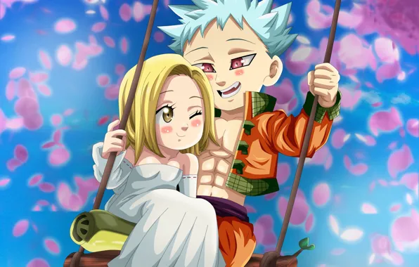 Аниме, арт, Nanatsu no Taizai, Семь смертных грехов, Бан, Элейн