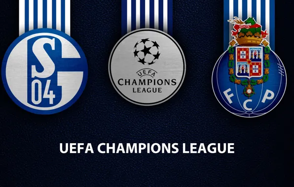 Wallpaper, sport, logo, football, Schalke 04, UEFA Champions League, Porto, Schalke 04 vs Porto