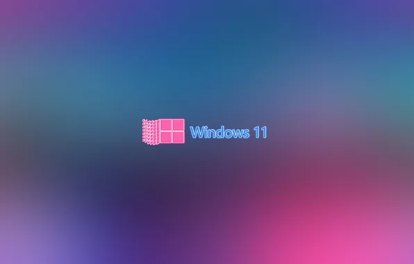 Картинка Microsoft, Microsoft Windows, background, neon, Виндовс, blurred, Майкрософт, simple background
