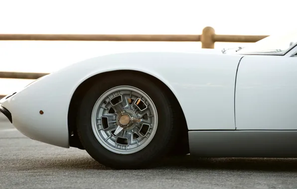 Авто, Lamborghini, Белый, Ретро, Диск, Машина, Колесо, 1969