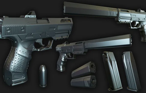 Gun, design, muffler