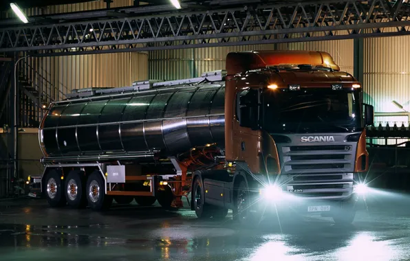 Завод, фары, R420, Scania, Highline, цистерна