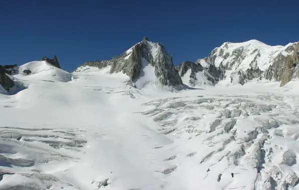 Mont Blanc, glaciar, gigante, macizo