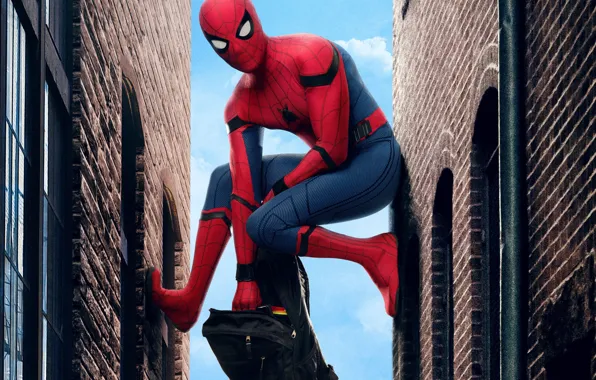 Картинка Marvel Comics, Peter Parker, Movie, Tom Holland, Spider-Man: Homecoming, Человек-паук: Возвращение Домой