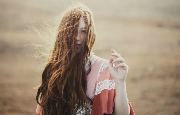 Взгляд, девушка, портрет